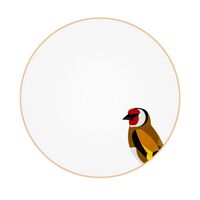 Sarb Dinner Plate European Goldfinch, small